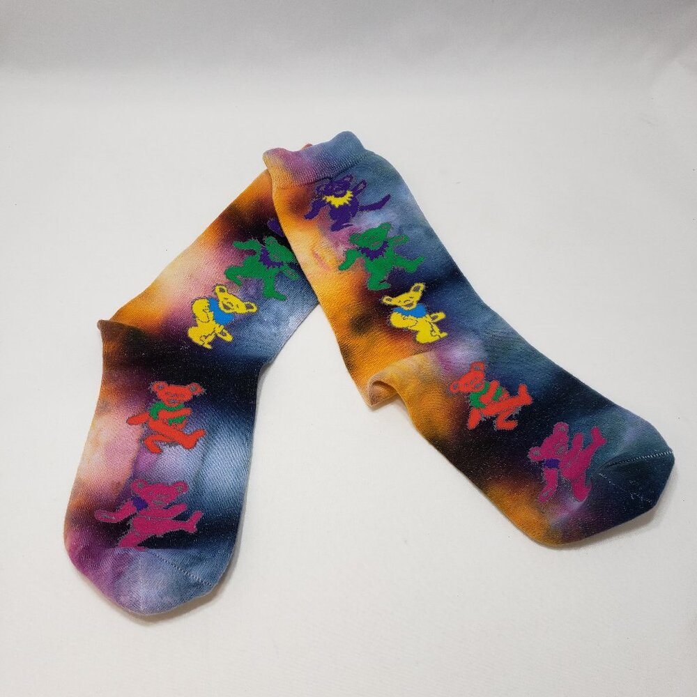 Tie Dye Grateful Dead Socks - Rainbow Dancing Bears - Tye Dye Sock